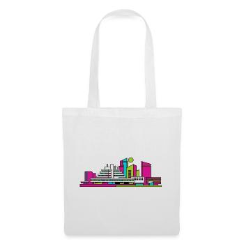 Cumbernauld City Skyline Moderne Linienzeichnung - Stoffbeutel - Weiß - Vorne