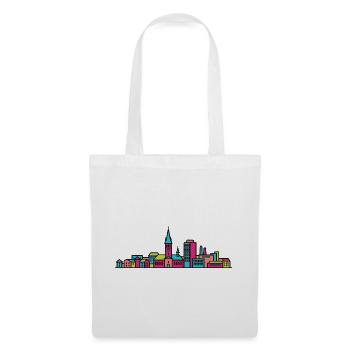 Winterthur City Skyline Moderne Linienkunst - Stoffbeutel - Weiß - Vorne