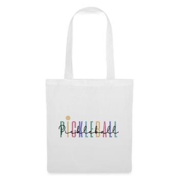 Pastel Rainbow Pickleball Player - Tote Bag - white - Front