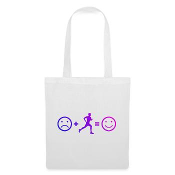 Idée cadeau pour une course à pied - Sac en tissu - blanc - Devant