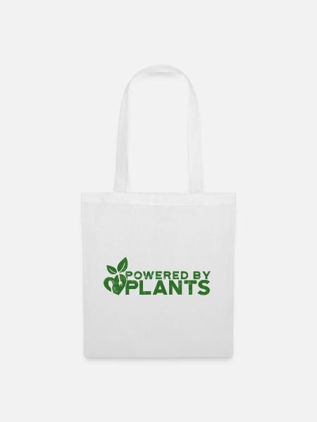 Powered by Plants Emblem Tee - Stoffbeutel - Weiß