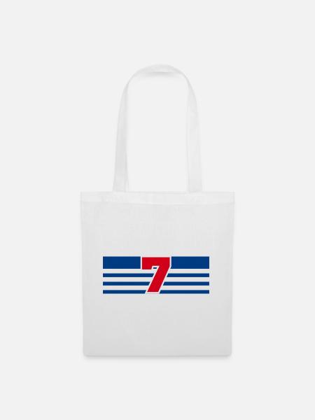 Nummer 7 Frankreich - Stoffbeutel - Weiß