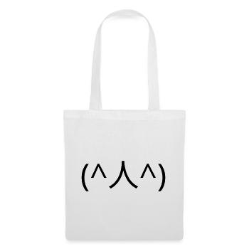 Begging emote (^人^) thank you Kaomoji - Tote Bag - white - Front