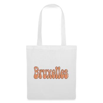 Brüsseler Pastell-Orange-Satinblasen - Stoffbeutel - Weiß - Vorne