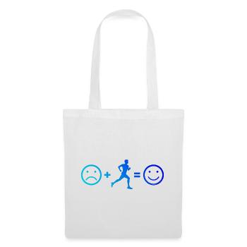 Geschenkidee für einen Running mit Running - Stoffbeutel - Weiß - Vorne
