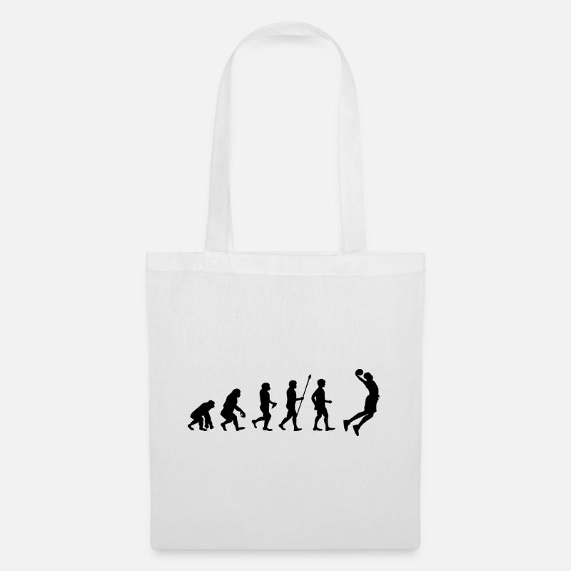 basketball Evolution - Joueurs de basket-ball dunking - Sac en tissu - blanc