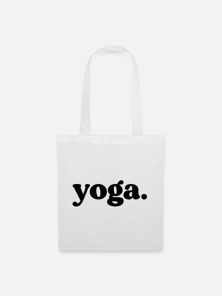Yoga Zitat - Stoffbeutel - Weiß