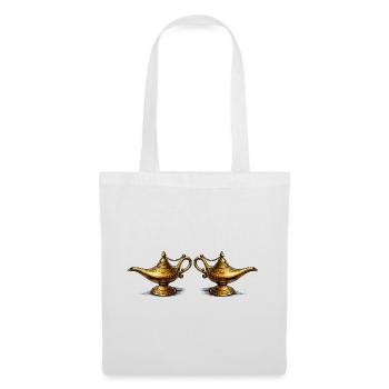 Lampes à huile dorées - Sac en tissu - blanc - Devant