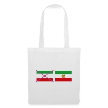 Flaggenkreuz Iran – grafischer Kreuzverschluss - Stoffbeutel - Weiß - Vorne