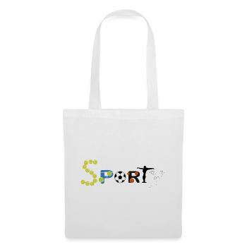 SPORTY - Sports Typography Design - Stoffbeutel - Weiß - Vorne