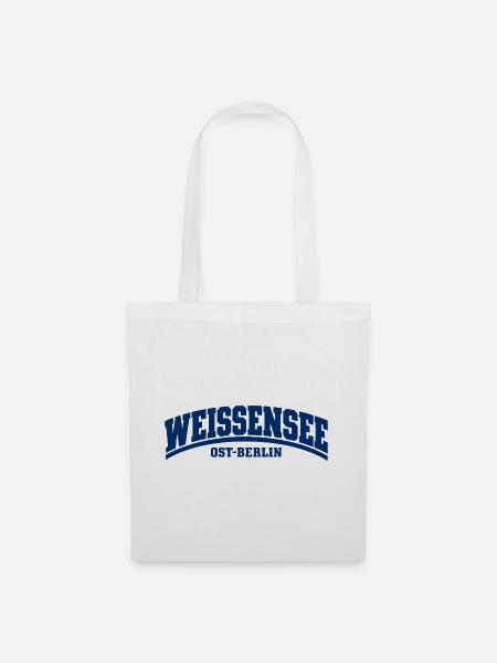Weißensee - Ost-Berlin - Bezirk - Deutschland - Stoffbeutel - Weiß