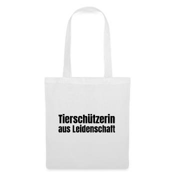 Tierschützerin aus Leidenschaft Tiere Geschenk - Stoffbeutel - Weiß - Vorne