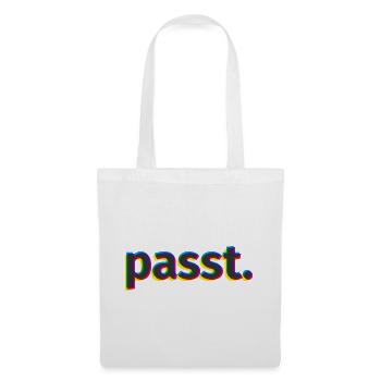 passt. - Stoffbeutel - Weiß - Vorne