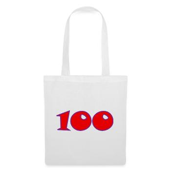 100. 100 JAHRE. 100-JÄHRIGES JUBILÄUM. GEBURTSTAG 100 - Stoffbeutel - Weiß - Vorne