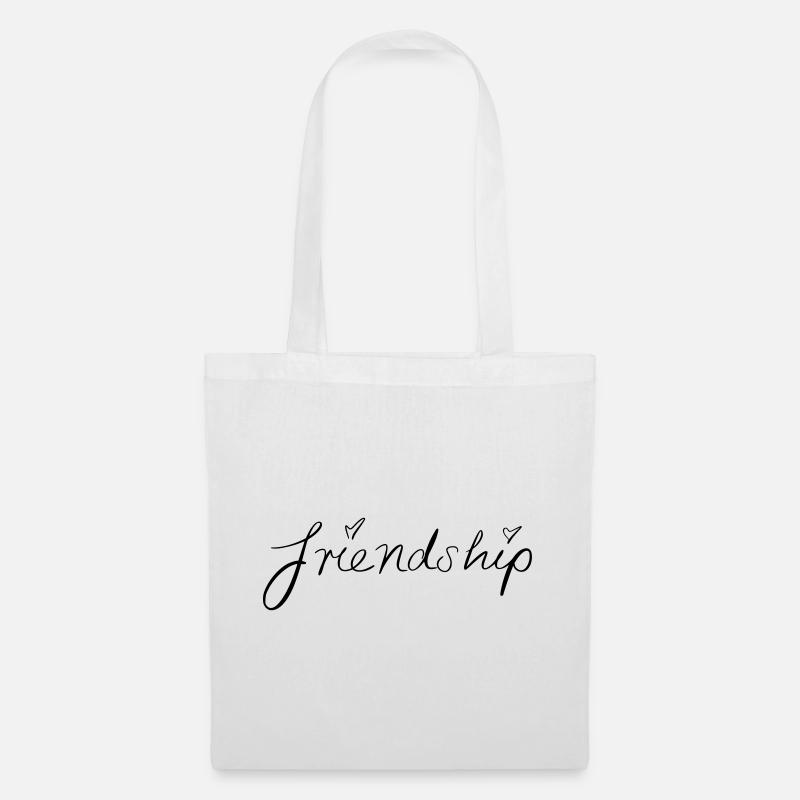 amitié - Sac en tissu - blanc