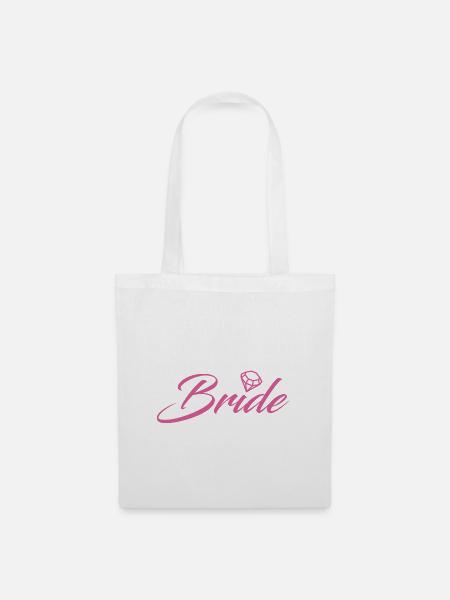 Bride Braut JGA Hochzeit - Stoffbeutel - Weiß