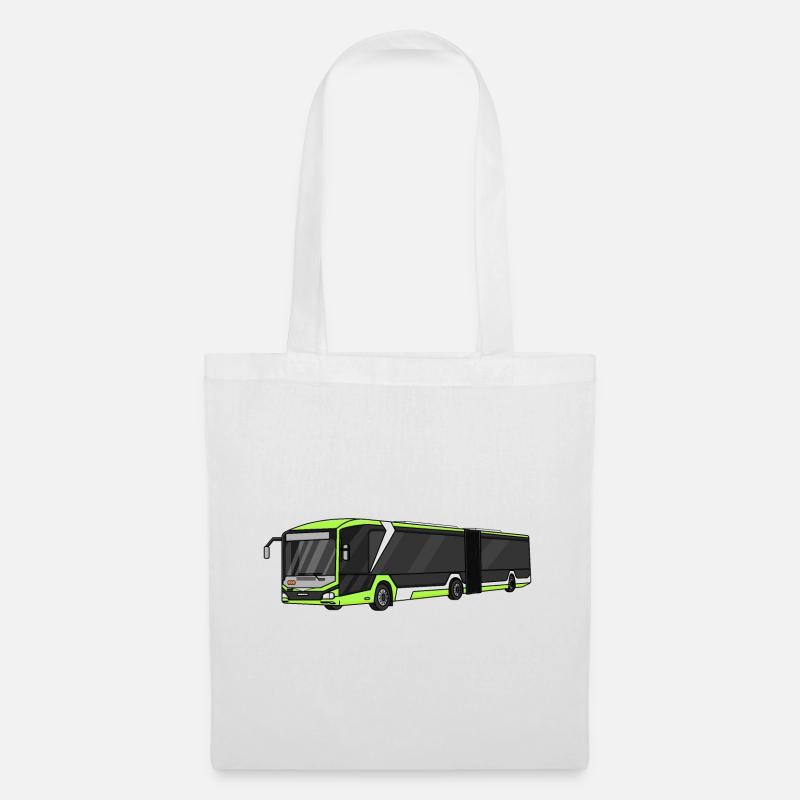 Bus, Schulbus, Busfahrer - Stoffbeutel - Weiß