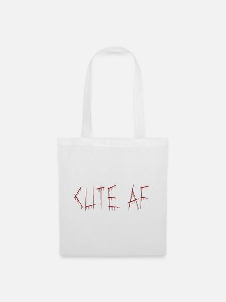Cute af - Stoffbeutel - Weiß