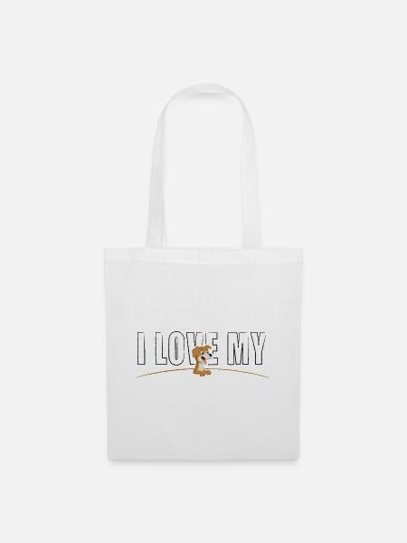 I love my Dog - Stoffbeutel - Weiß