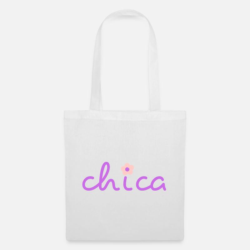 Chica-Blume - Stoffbeutel - Weiß