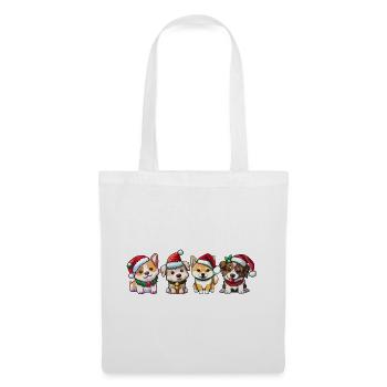 Hunde-Weihnachten - Stoffbeutel - Weiß - Vorne