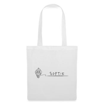 Softie Süßes Softeis Doodle Line Art - Stoffbeutel - Weiß - Vorne