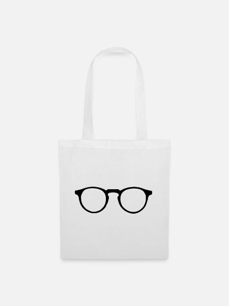 Brille - Stoffbeutel - Weiß