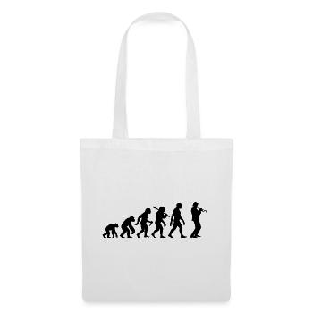 Trompeter Evolution Jazzmusiker Mit Trompete - Stoffbeutel - Weiß - Vorne