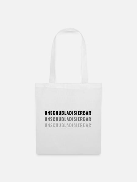 UNSCHUBLADISIERBAR Aussergewöhnlich Eigenart - Stoffbeutel - Weiß