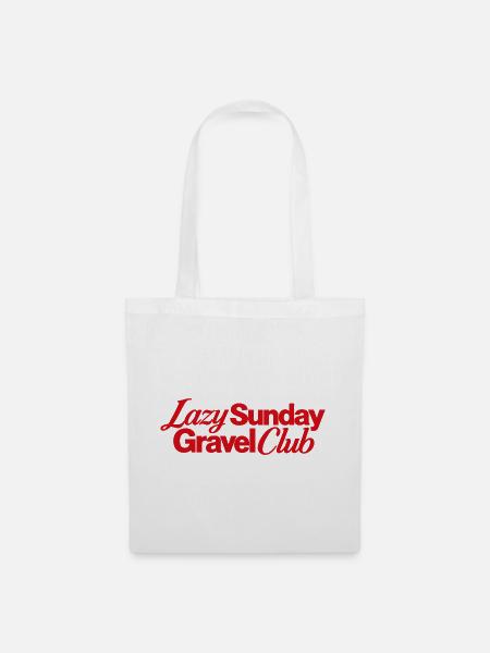 Lazy Sunday Gravel Club Logo - Stoffbeutel - Weiß