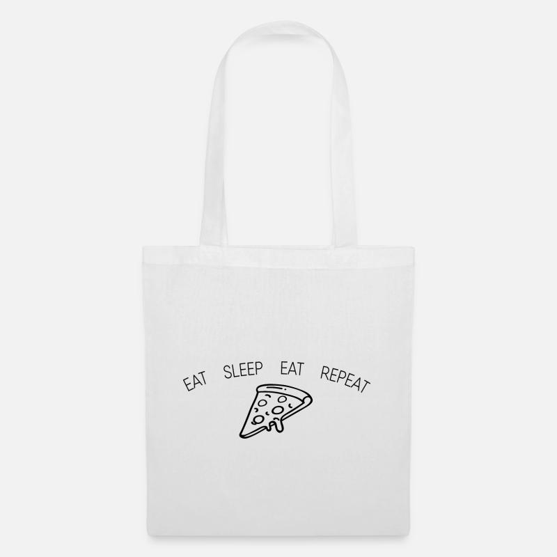 eat sleep eat repeat Geschenk Schwangerschaft - Stoffbeutel - Weiß
