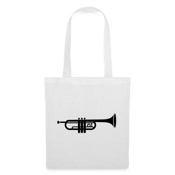 Une trompette - Sac en tissu - blanc - Devant