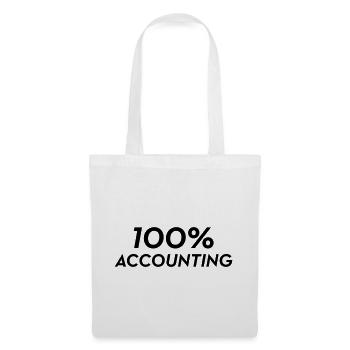 comptable / comptabilité / argent / Finance / Euro - Sac en tissu - blanc - Devant