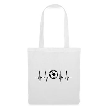 soccer ekg, pulse, heartbeat, soccer player, sport - Tote Bag - white - Front