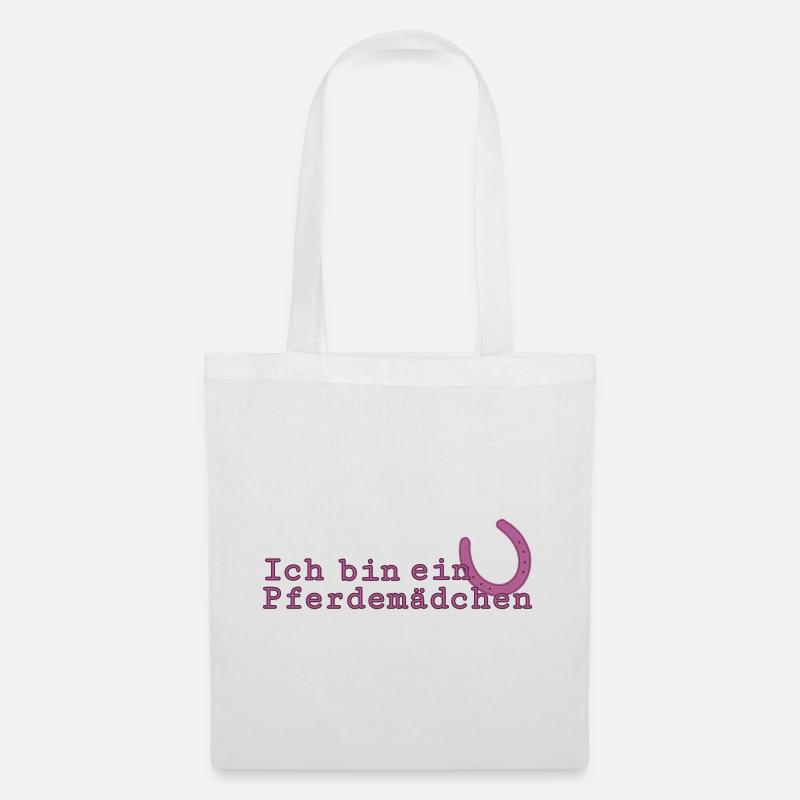Ich bin ein Pferdemädchen - Stoffbeutel - Weiß
