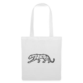 Geometrisches Design des Panthers - Stoffbeutel - Weiß - Vorne
