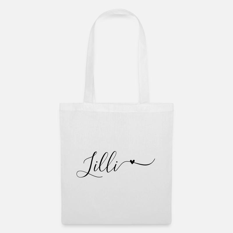 Lilli Name Vorname Dekorativ - Stoffbeutel - Weiß