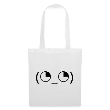 Émoticône des yeux au lever au ciel (◔_◔) regard agacé - Sac en tissu - blanc - Devant