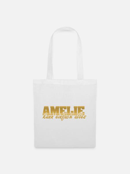 Amelie als Spruch - Stoffbeutel - Weiß