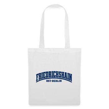 Friedrichshain - Ost-Berlin - Bezirk - Deutschland - Stoffbeutel - Weiß - Vorne