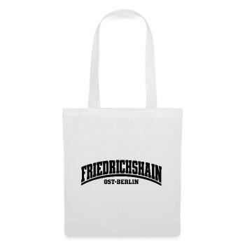 Friedrichshain - Ost-Berlin - Bezirk - Deutschland - Stoffbeutel - Weiß - Vorne