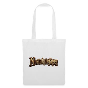 Nostalgiejäger Retro Metallschrift - Stoffbeutel - Weiß - Vorne