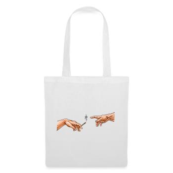 Michelangelo Pass the joint Comic 420 Weed - Tote Bag - white - Front
