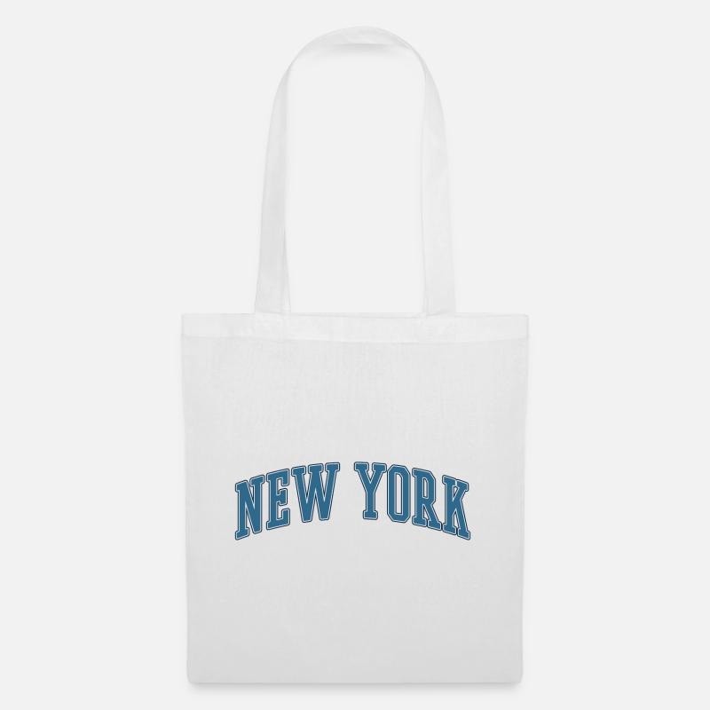 New York Arc-Schriftzug - Stoffbeutel - Weiß