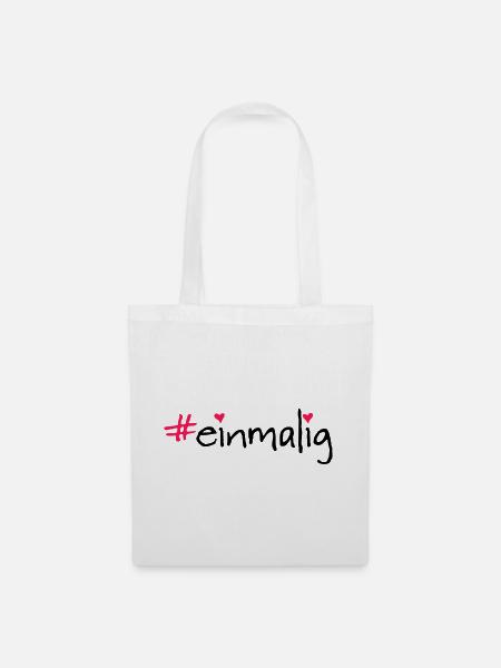 #einmalig - Stoffbeutel - Weiß