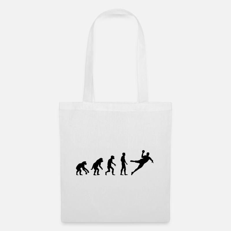 Evolution Handball lustig Design Mannschaft icon - Stoffbeutel - Weiß
