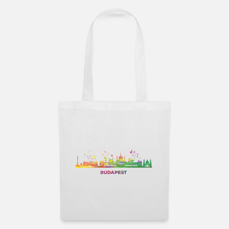 Budapester Skyline Budapest - Sac en tissu - blanc