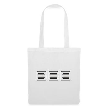 Alignement - Sac en tissu - blanc - Devant