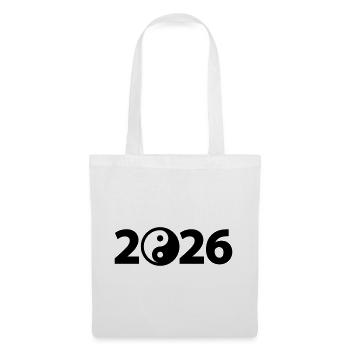 Ying Yang 2026, Harmonie 2026, Symbole du Yoga 2026 - Sac en tissu - blanc - Devant