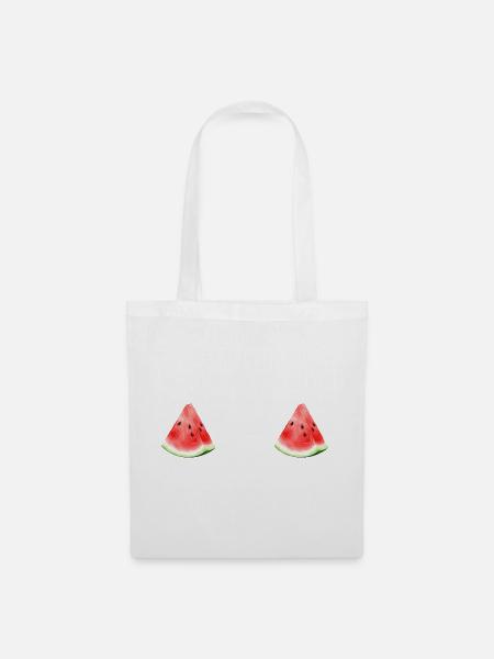 Wassermelone Wassermelone - Stoffbeutel - Weiß